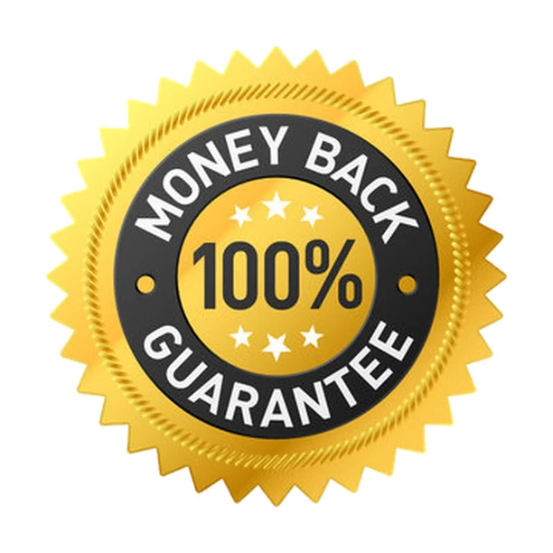 Money-back guarantee badge displayed with Post Promote Profit promotional materials
